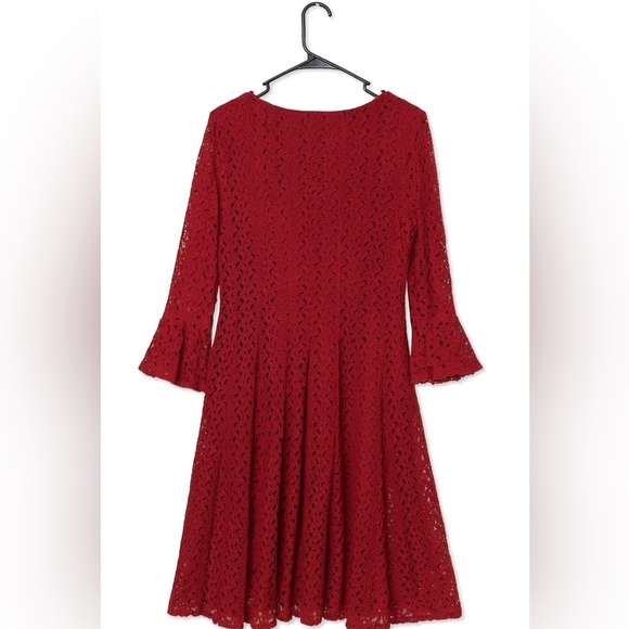 Rabbit Rabbit Rabbit Designs Red Lace Dress – Size 14 (Runs Small) Classic - Picture 1 of 2